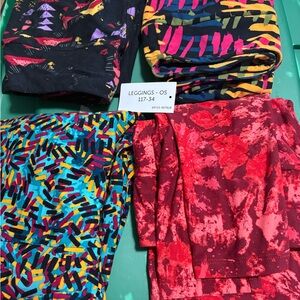 Lularoe os bundle of leggings new with tag 4 pairs